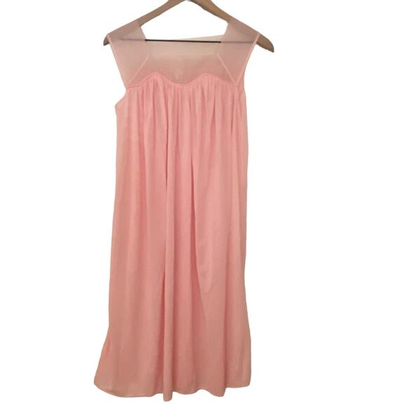 VINTAGE Woman's Size Small Pink Embroidered Sleep Nightgown Set Made In USA - Picture 2 of 16